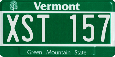 VT license plate XST157