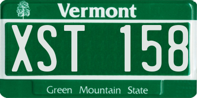 VT license plate XST158