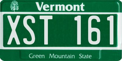 VT license plate XST161