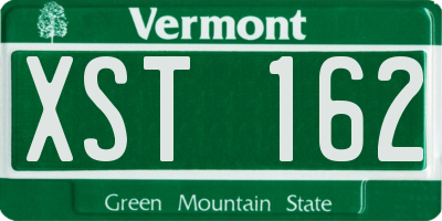 VT license plate XST162