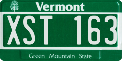 VT license plate XST163