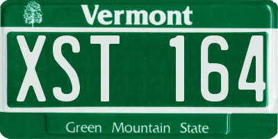 VT license plate XST164