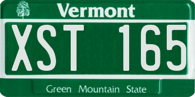 VT license plate XST165