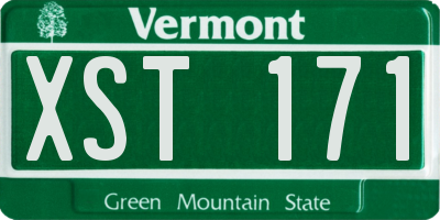 VT license plate XST171