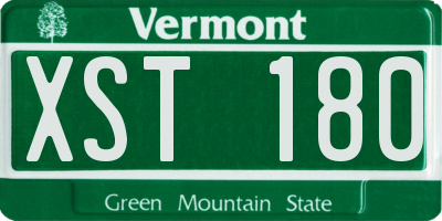 VT license plate XST180