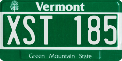 VT license plate XST185