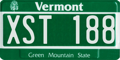 VT license plate XST188