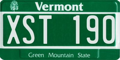 VT license plate XST190