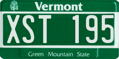 VT license plate XST195