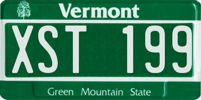 VT license plate XST199