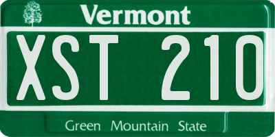 VT license plate XST210
