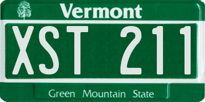 VT license plate XST211