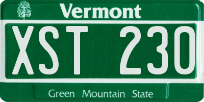VT license plate XST230