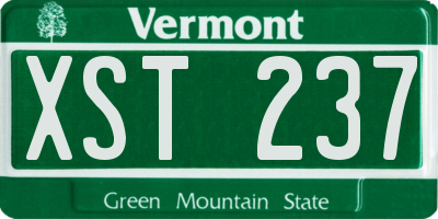 VT license plate XST237