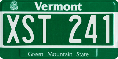 VT license plate XST241