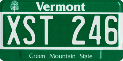 VT license plate XST246