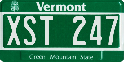 VT license plate XST247