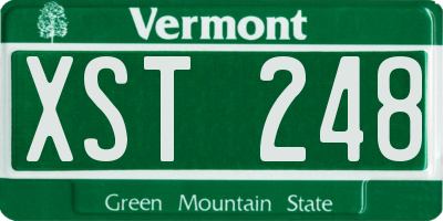 VT license plate XST248