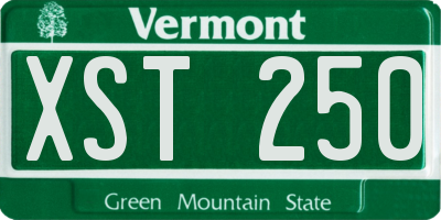 VT license plate XST250