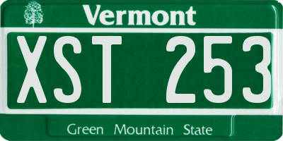 VT license plate XST253