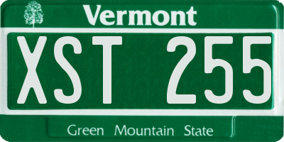 VT license plate XST255