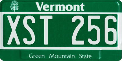 VT license plate XST256