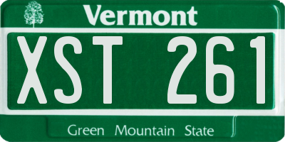 VT license plate XST261