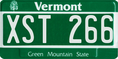 VT license plate XST266