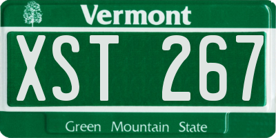 VT license plate XST267
