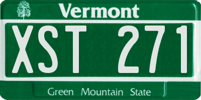 VT license plate XST271