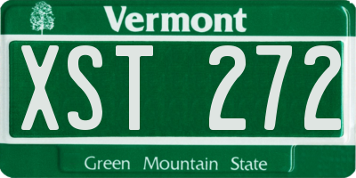 VT license plate XST272
