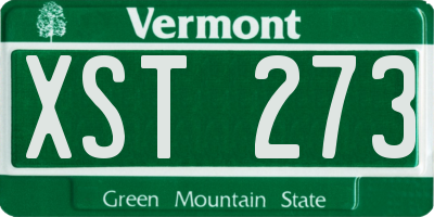 VT license plate XST273