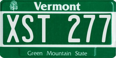 VT license plate XST277