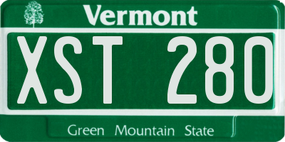 VT license plate XST280