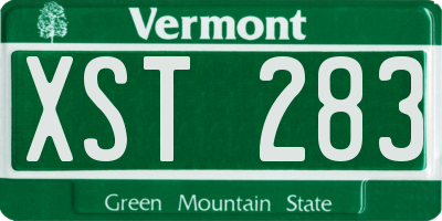 VT license plate XST283