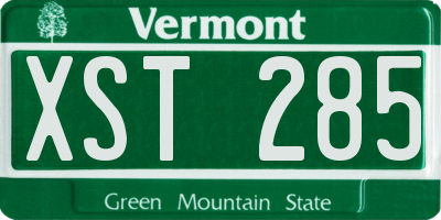 VT license plate XST285