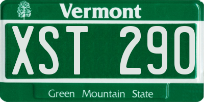 VT license plate XST290