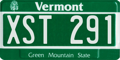 VT license plate XST291