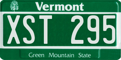VT license plate XST295