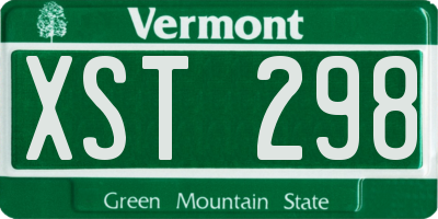 VT license plate XST298