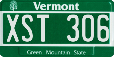 VT license plate XST306