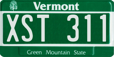 VT license plate XST311