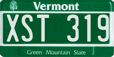 VT license plate XST319