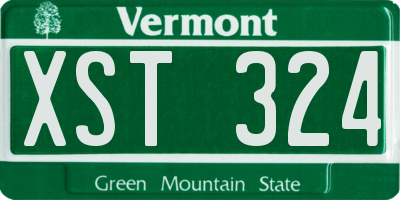 VT license plate XST324
