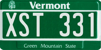 VT license plate XST331