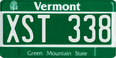 VT license plate XST338