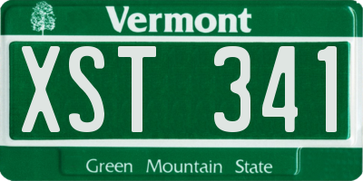 VT license plate XST341
