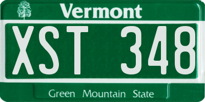 VT license plate XST348
