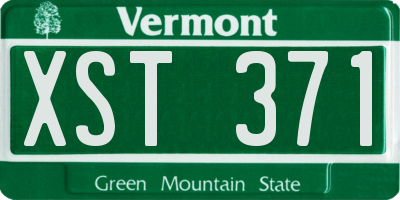 VT license plate XST371