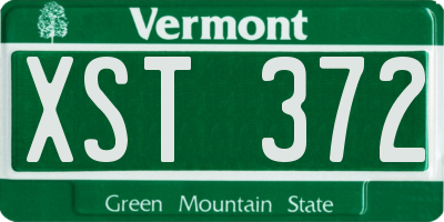 VT license plate XST372